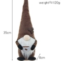 Gnomo del caffè nordico in peluche con tazza e cappello, figura decorativa 35cm - Tema Caffè Cappello Tinta Unita