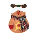 Portaposate natalizio a forma di renna marrone con sciarpa e cappello decorativo - Renna a Cinque Stelle (Пятизвездочный лосиный клинок)