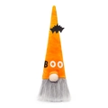 Gnome d'Halloween lumineux avec texte BOO sur le chapeau orange et décoration LED - Style Régulier Orange
