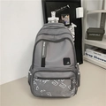 Zaino versatile grigio scuro con tasche multiple a cerniera e strisce riflettenti - grigio scuro