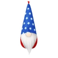 Patriotic gnome ornament with blue star hat and white beard for Independence Day decor - Blue Stars Pattern Hat (Style 7)