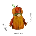 Harvest gnome with pumpkin hat and yellow beard, Thanksgiving decor, 20cm height - Male Doll