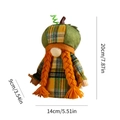 Fall Thanksgiving gnome plush doll with pumpkin hat and braids in 20cm height specification - Female Doll