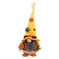 Autumn gnome plush with maple leaf hat and acorn, perfect for Thanksgiving home decor - Male (Beard Style)