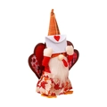 Gnomo di peluche per il Ringraziamento con cappello a quadri arancione e foglie d'acero - Stile Femminile (Cappello a Quadri Arancione)