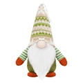 Christmas faceless gnome plush toy with green white striped snowflake pattern knitted hat - Striped Hat Faceless Gnome