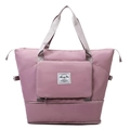 Bolso de viaje grande de nailon lavanda con capacidad ajustable y tejido impermeable - Rosa Sakura