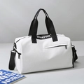 Bolsa de deporte blanca de gran capacidad con asas negras y correa para hombro viaje - Blanco Roto
