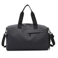 Bolsa de deporte gris oscuro gran capacidad con separación seco-húmedo para viajar - Gris oscuro
