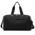 Gran bolsa de deporte negra con correa ajustable para el hombro para viajar - Negro