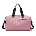 Bolsa de deporte rosa de gran capacidad con separación seco-húmedo para viajes gym - Rosa