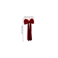 Grande fiocco in velluto rosso 40x80cm per decorazioni natalizie e allestimento vetrine - Piccolo / Fiocco in Velluto Borgogna Piccolo (80x40cm)