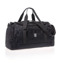 Large capacity black camouflage oxford travel duffel bag with crossbody shoulder strap - Black