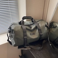 Dark green Oxford fabric travel bag with large capacity, waterproof matte finish - Green