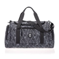 Grey camouflage oxford cloth large travel bag with adjustable strap and top handles - Gray