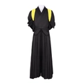 Haikyuu Hinata Shoyo Cosplay Kimono Set in Schwarz und Gelb für Anime Events - S / Gelbes Riemen-Outfit (Mit Socken)