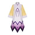 Costume de cosplay Hazbin Hotel Adam avec col à pointes et ourlet dégradé dentelé - S / Vêtements Et Gants Rose Blanc
