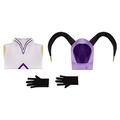 Set de cosplay Adam Hazbin Hotel avec tunique à pointes, capuche à cornes et gants noirs - S / Vêtements, Gants Et Coiffe Rose Blanc