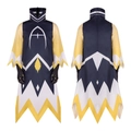 Set cosplay Hazbin Hotel Adam avec tunique et gants à clous en bleu et jaune - S / Vêtements Et Gants Bleu Foncé