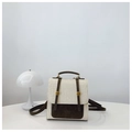 Mini retro backpack in brown and white crocodile texture with vintage gold hardware - Off-white Without Pendant