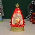 Leuchtende Weihnachtsbaum-Wasserlaterne mit Weihnachtsmann für festliche Deko - Weihnachtsmann / Rot