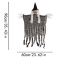 Decoración de Halloween fantasma colgante con sombrero de bruja y manos de esqueleto - Blanco