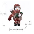 Muñeco de nieve musical animado con gorro de cuadros para decoración de Navidad, 31cm - Muñeco de Nieve Oscilante Con Sombrero de Flores