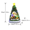 Albero di Natale luminoso con scena di casa sulla neve e musica, altezza di 23 cm - 23CM / Albero di Natale musicale luminoso 2309 Piccolo