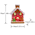 Luminous Christmas gingerbread house resin ornament with music and led lights 19x14x11cm - New 2315 Glowing Musical Cookie House