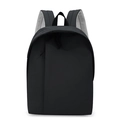 Minimalist black backpack with breathable mesh straps and vertical front pocket - Black