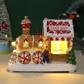 Leuchtende Weihnachts-Zugeisenbahn mit Musik, Cake Shop Design und LED-Beleuchtung - Lokomotive Kuchenhaus (Mit Musik)