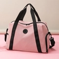 Bolsa de viaje rosa de gran capacidad en tela Oxford con correa de hombro ajustable - Rosa