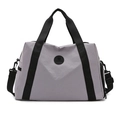 Bolsa de viaje gris claro de gran capacidad en tela Oxford con asas negras - Gris