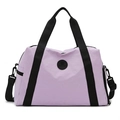 Bolsa de viaje de gran capacidad en color lila claro con asas y correa negras - Morado