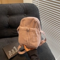 Minimalist dusty rose drawstring nylon crossbody bag with adjustable strap and front pocket - Pink