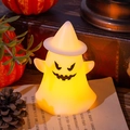 Halloween ghost night light with wizard hat for festive desktop party atmosphere - Playful Sinister Expression (Style D)
