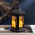 Lanterna decorativa Halloween con motivo fantasma ed effetto luce LED arancione - Fantasma