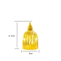 Bernstein LED-Kerze 6,5 cm Höhe mit vertikalen Streifen für Camping-Dekoration - M