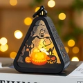 Διακοσμητικό φανάρι Halloween με σιλουέτα κολοκύθας και ζεστό φωτισμό LED εσωτερικά - Κολοκύθα