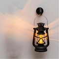Mini vintage lantern fridge magnet with warm LED light in black finish and hook - Black Lantern (Without Hook)