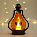 Mini lanterna di zucca di Halloween con candela LED e cornice nera vintage decorativa - Nero Stile A