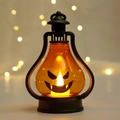 Lanterna a LED portatile a forma di zucca di Halloween con viso sorridente e luce - Nero Stile C