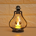 Lanterna retrò di Halloween con candela LED calda e simpatico motivo a zucca - Stile Argento Antico A