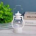 Decorative mini white vintage style portable LED lantern for home and party layout - White
