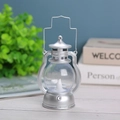 Silver vintage portable LED kerosene lantern for Halloween party decor atmosphere - Antique Bronze Silver