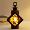 Vintage Halloween Laterne mit Kürbis-Vogelscheuche und warmem LED Leuchteffekt Dekoration - Vogelscheuche
