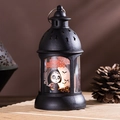 Decoratieve Halloween lantaarn met reaper-afbeelding en warm LED-licht voor sfeer - Schedel
