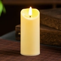 LED flameless candle with warm yellow light and realistic melted tear drop effect - Glossy / 5*11cm