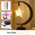 Moon and star LED decorative lamp with star glass ball and USB power cable - Star Lamp / With Packaging And Gift Bag / USB Powered