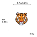 Embroidered tiger head patch for clothing and bags with size 5.7x6cm and 2.22g weight - Tiger Head Style (10205)